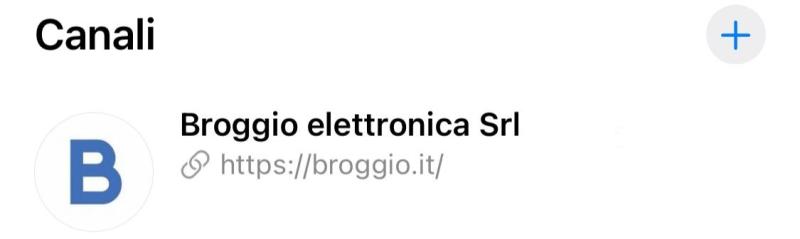 Canale Whatsapp Broggio elettronica srl
